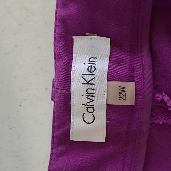 Calvin Klein Purple Cropped Pants size 22W - Picture 3 of 8